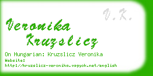 veronika kruzslicz business card